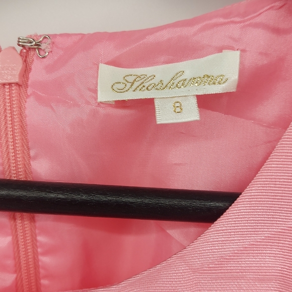 Shoshanna Abigail Rose Habutai Sleeveless Pleated Fit & Flare - Picture 7 of 9